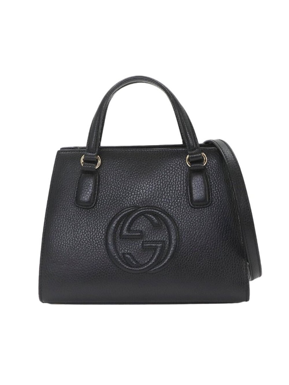 Gucci Soho Interlocking G 2-Way Bag Leather Black